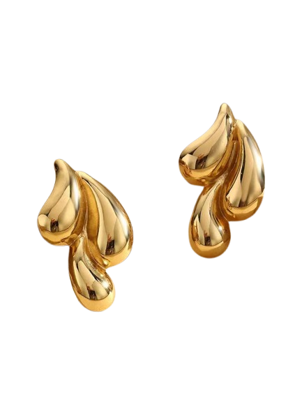 Anti Tanish Sculptural Gold Cluster Earrings - Gifted by Moni daily wear earing for women 
