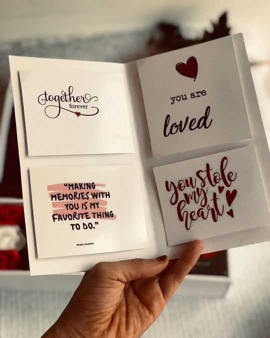 GiftedByMoni – Romantic Gift Box with Chocolates & Love Message Cards