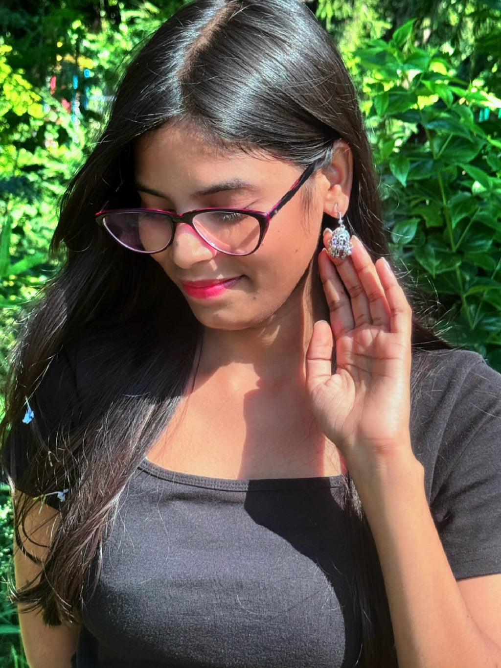 Elegant Silver Jhumka Earrings