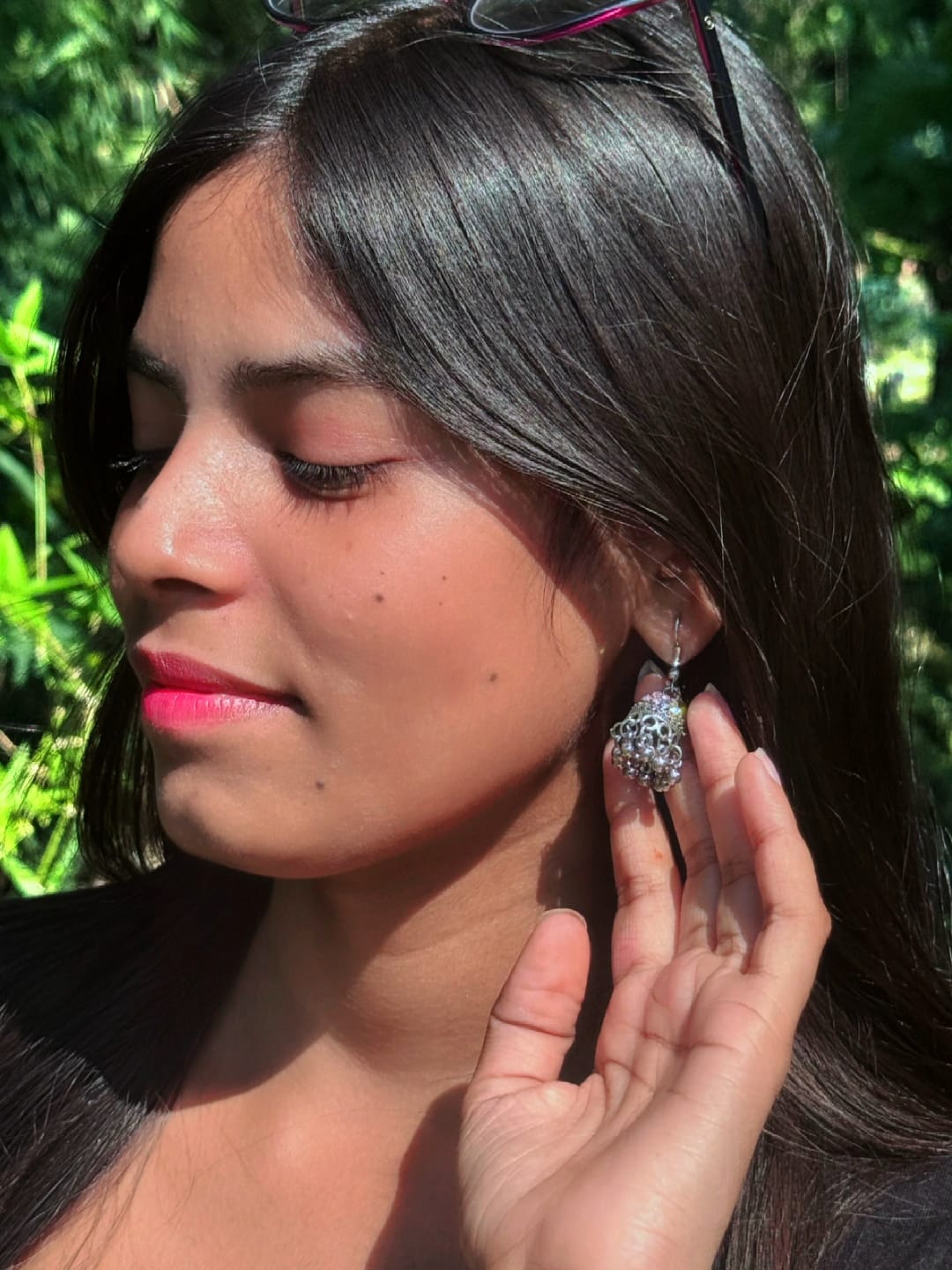 Elegant Silver Jhumka Earrings