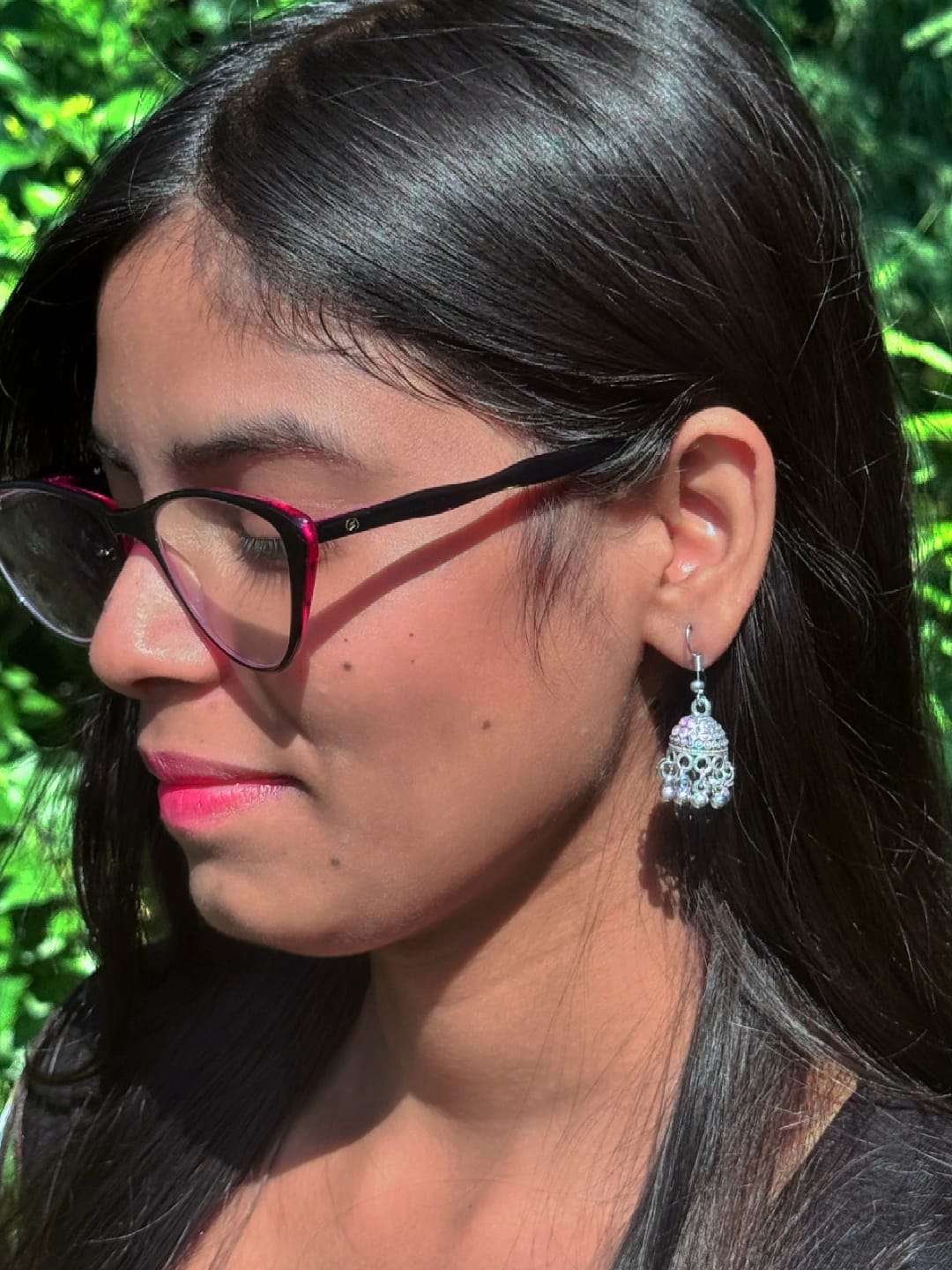 Elegant Silver Jhumka Earrings