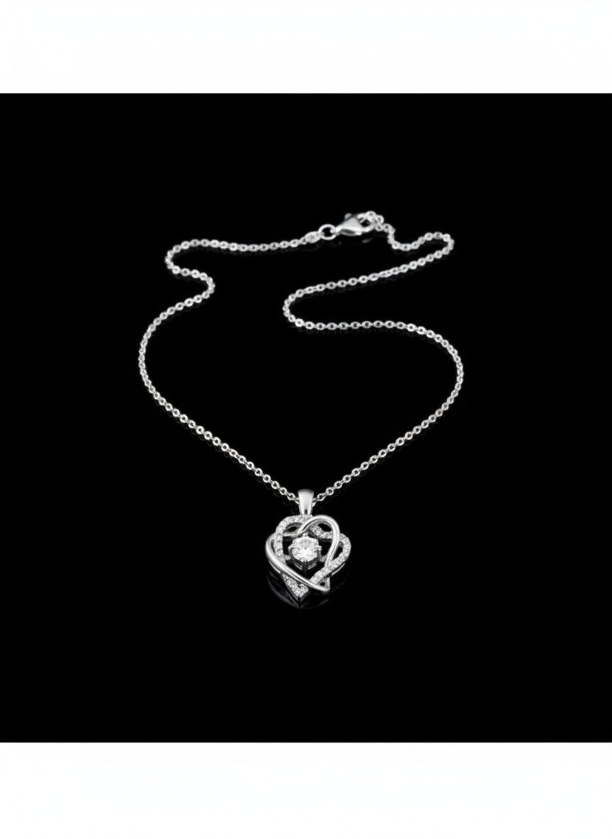 Eternal Spark Heart Necklace - Gifted by Moni daily wear necklace for women 