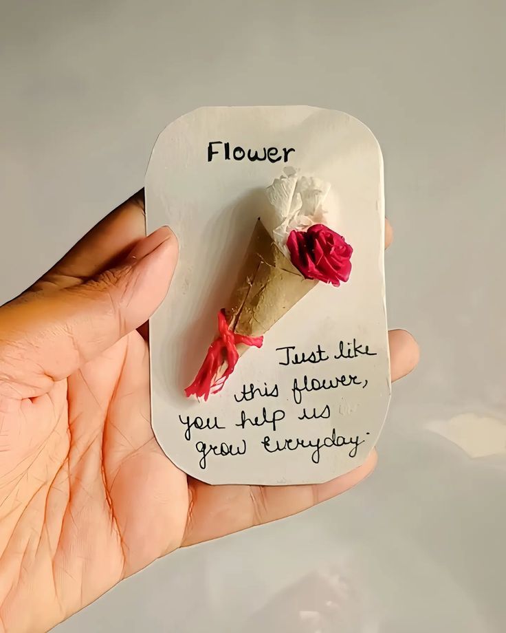 Mini Flower Appreciation Card | Handmade Thank You Card | GiftedByMoni Gifted by Moni