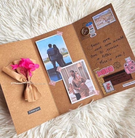 GiftedByMoni – Handmade Scrapbook Love Card with Photos & Decor